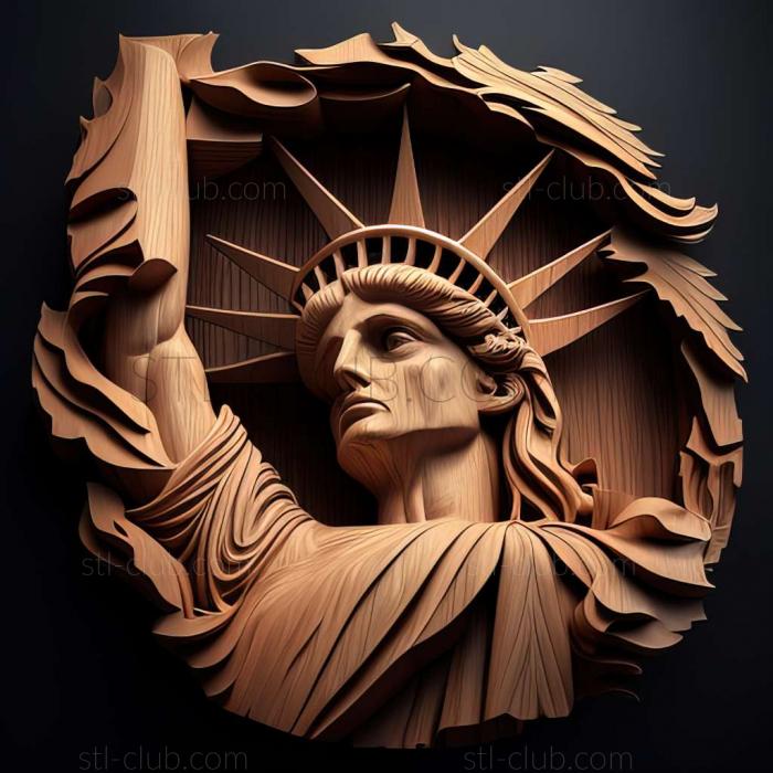 3D model Sculpture of the United States (STL)